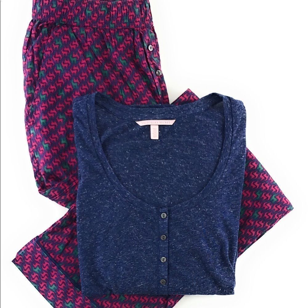 Victoria’s Secret Dreamer flannel Henley pajama